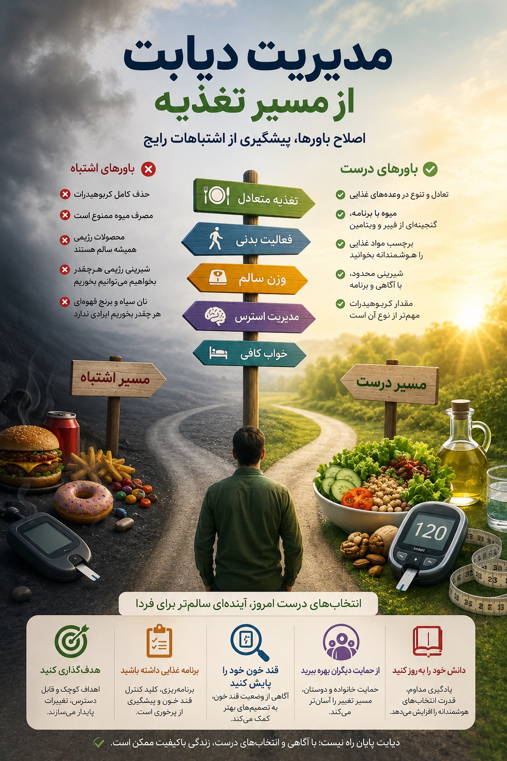 مدیریت دیابت از مسیر تغذیه؛ اصلاح باورها و پیشگیری از اشتباهات رایج
